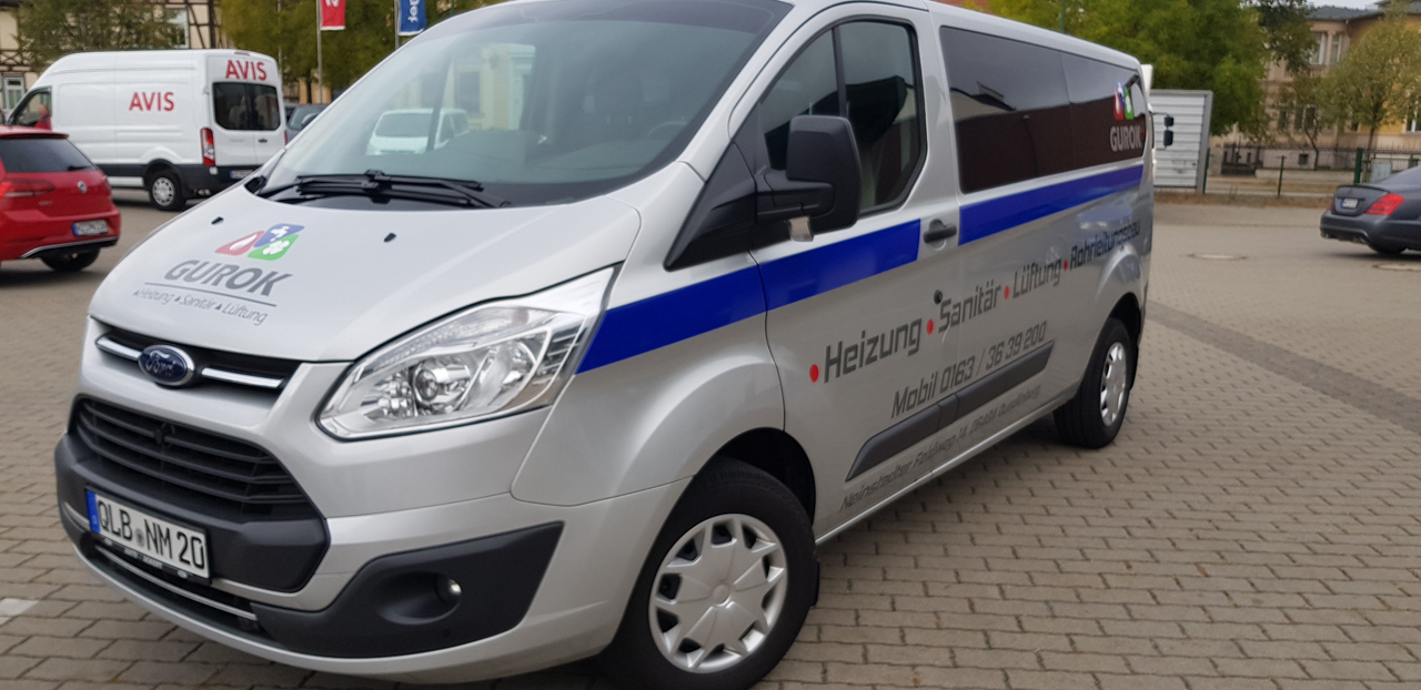 Fahrzeugbeschriftung Firma Gurok :: Heizung, Sanitär, Lüftung 