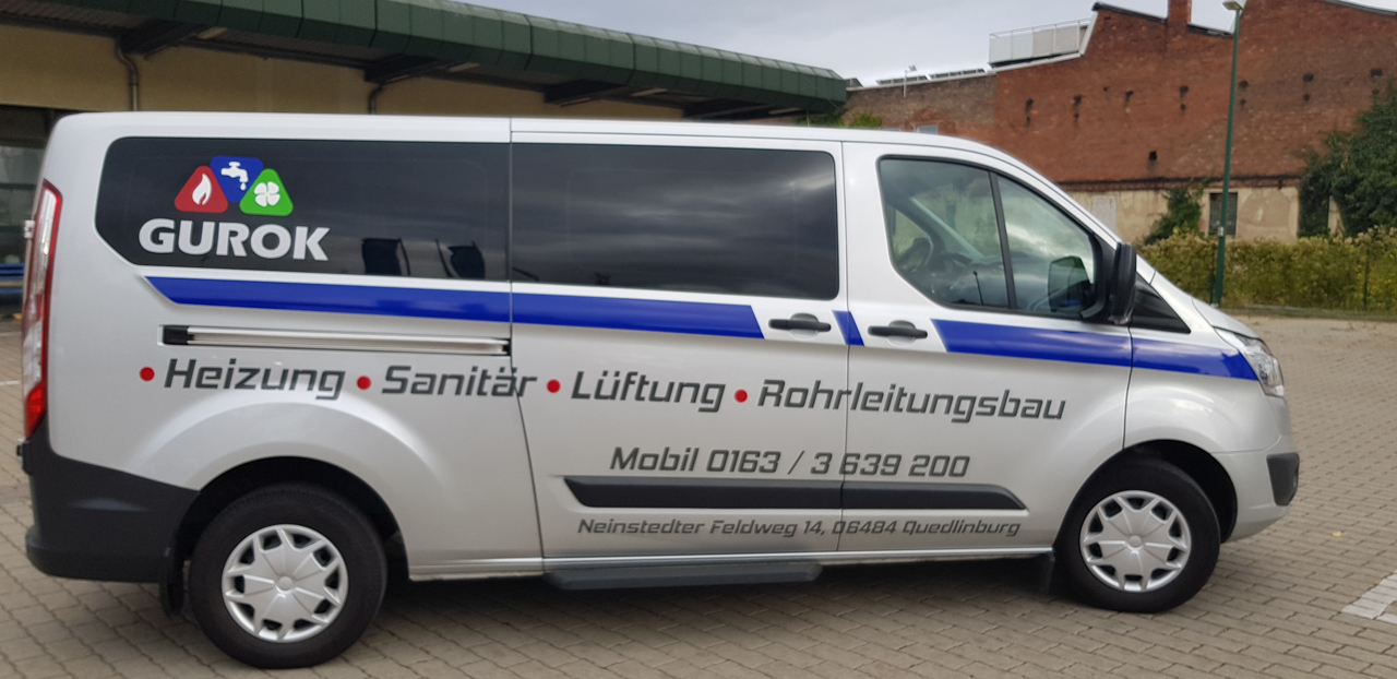 Fahrzeugbeschriftung Firma Gurok :: Heizung, Sanitär, Lüftung 