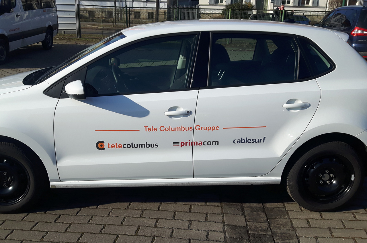 Fahrzeugbeschriftung Tele Colmbus Gruppe