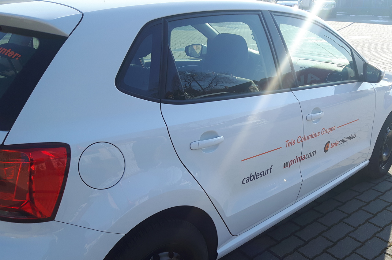 Fahrzeugbeschriftung Tele Colmbus Gruppe