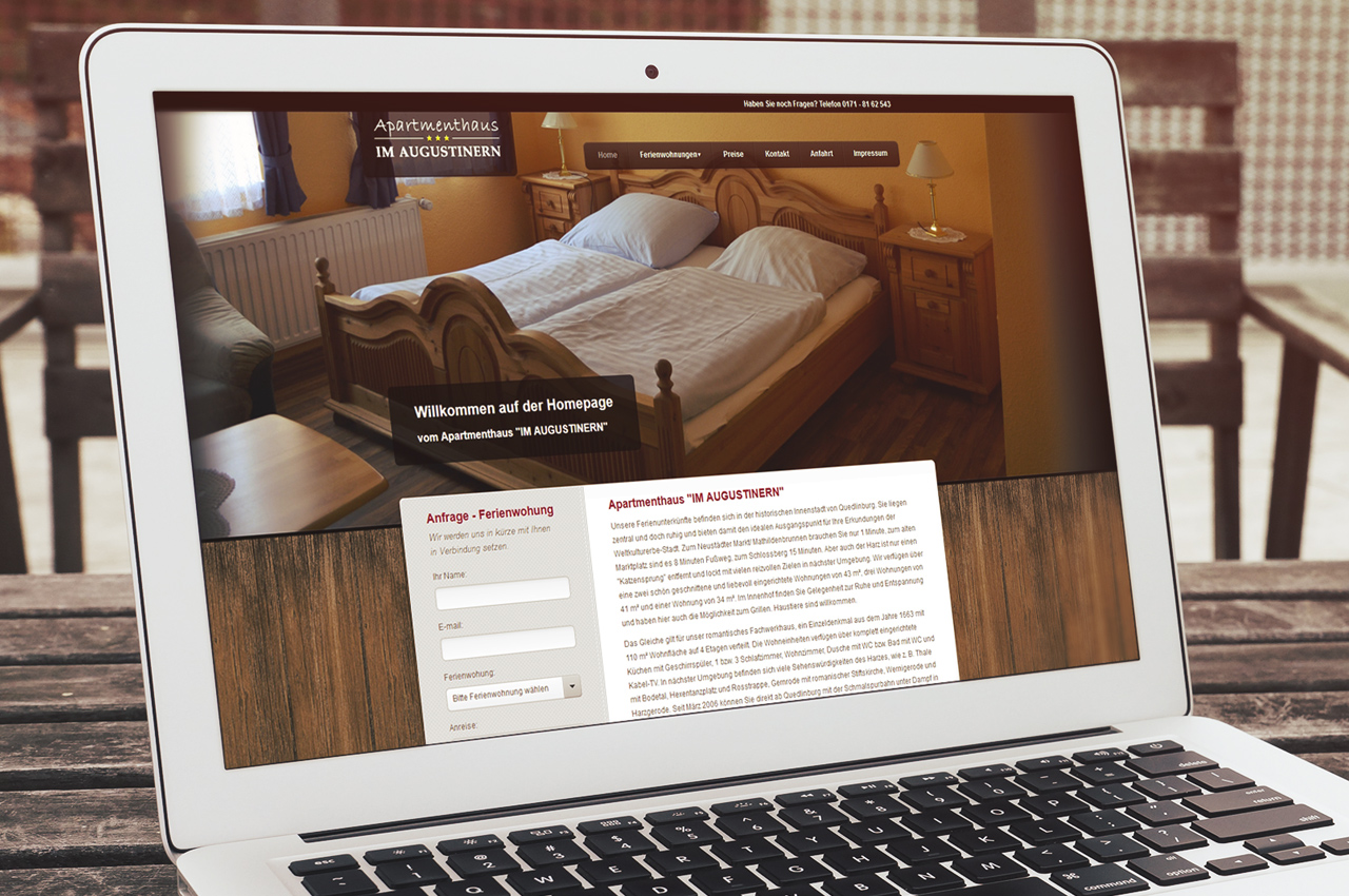 Webdesign - Apartmenthaus im Augustinern