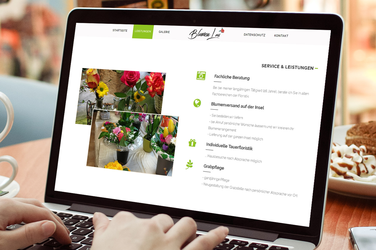 Webdesign - Blumen Lau - Bergen auf Rügen