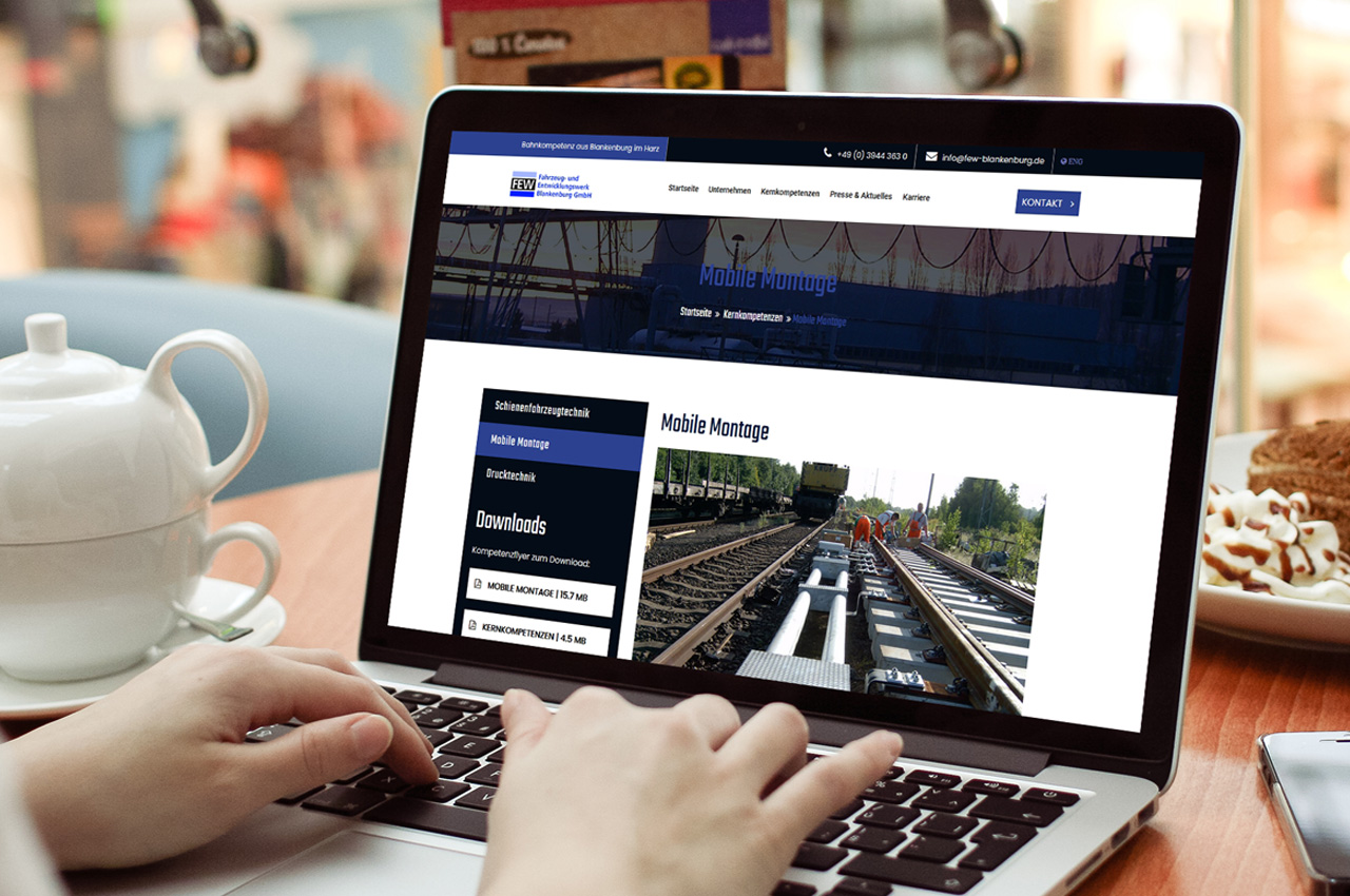 Webdesign - FEW Fahrzeug,- und Entwicklungswerk Blankenburg 