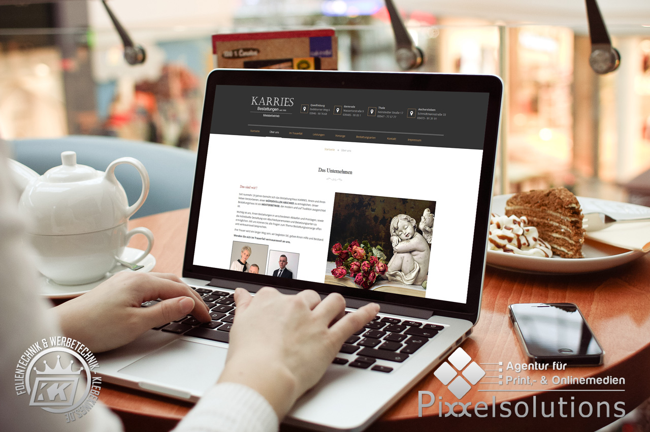 Webdesign - Bestattungshaus Karries