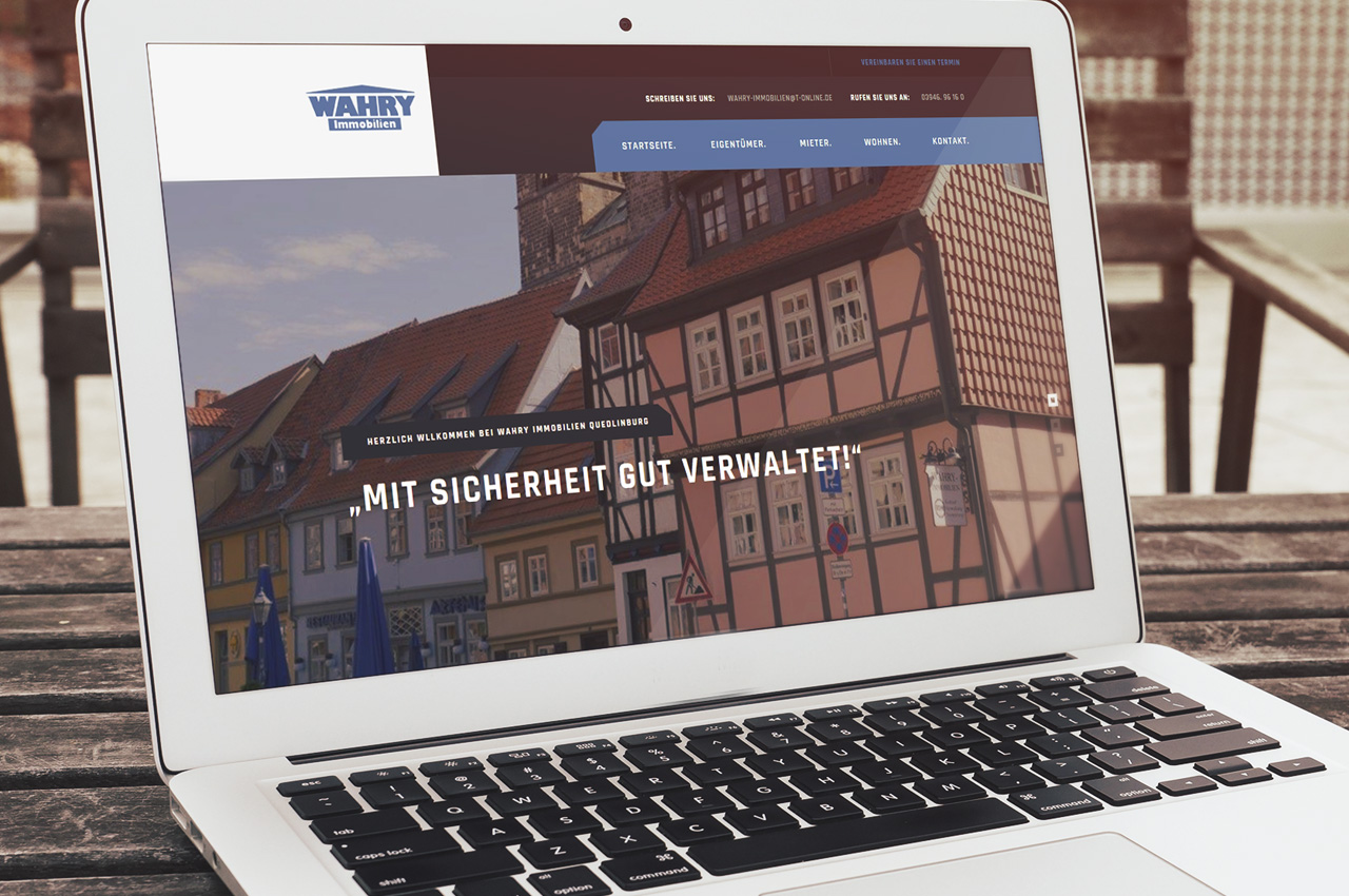 Webdesign - Wahry Immobilien Quedlinburg