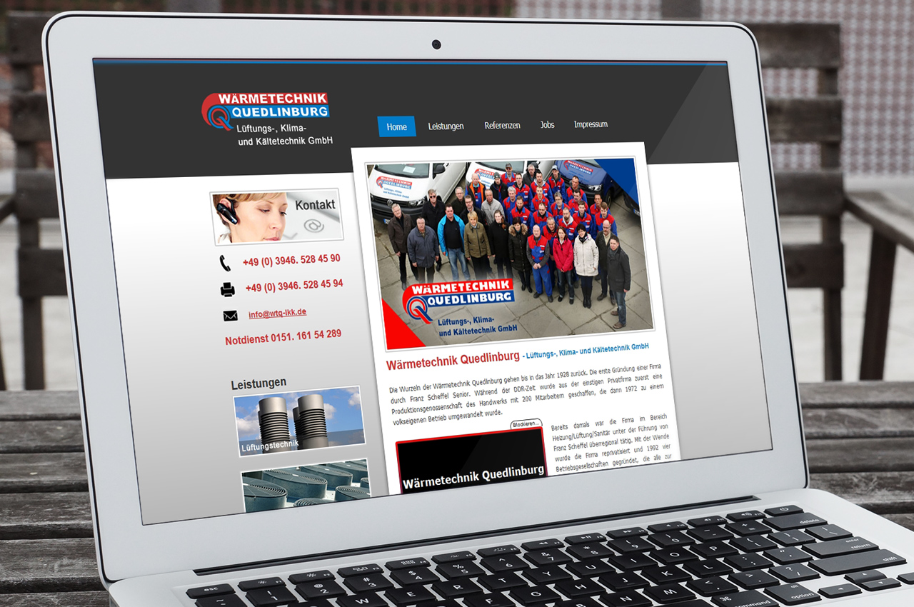 Webdesign - Wärmetechnik Quedlinburg LKK Gmbh