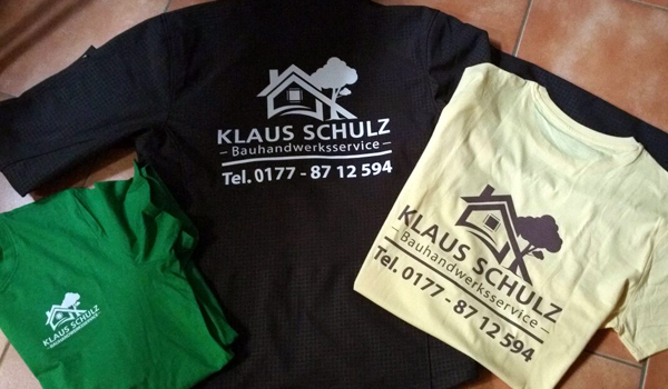 Klaus Schulz - Bauhandwerksservice - | Textildruck
